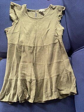 Olive green summer dress